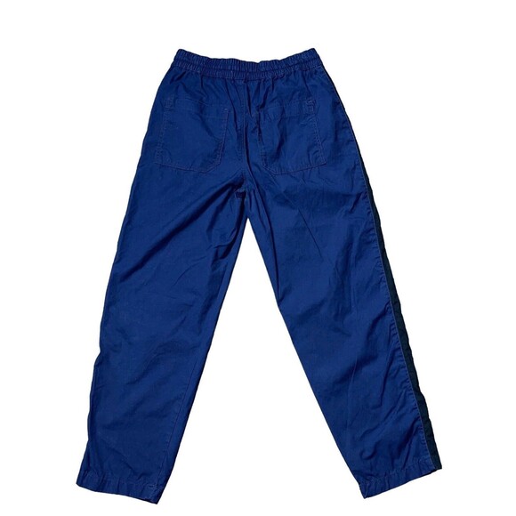 Maeve Anthropologie Women's Small Navy Tenley Twill Track Pants Side Stripes - Picture 7 of 10